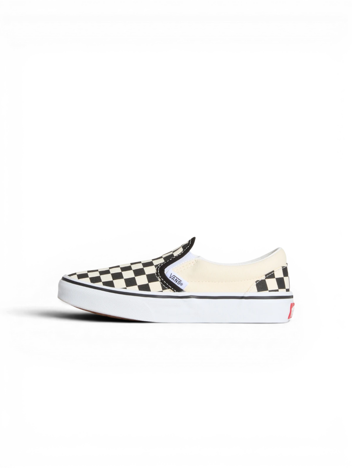 Chaussures de skateboard Vans Classic Slip-On (Checkerboard) Black/Wht, vue pied gauche