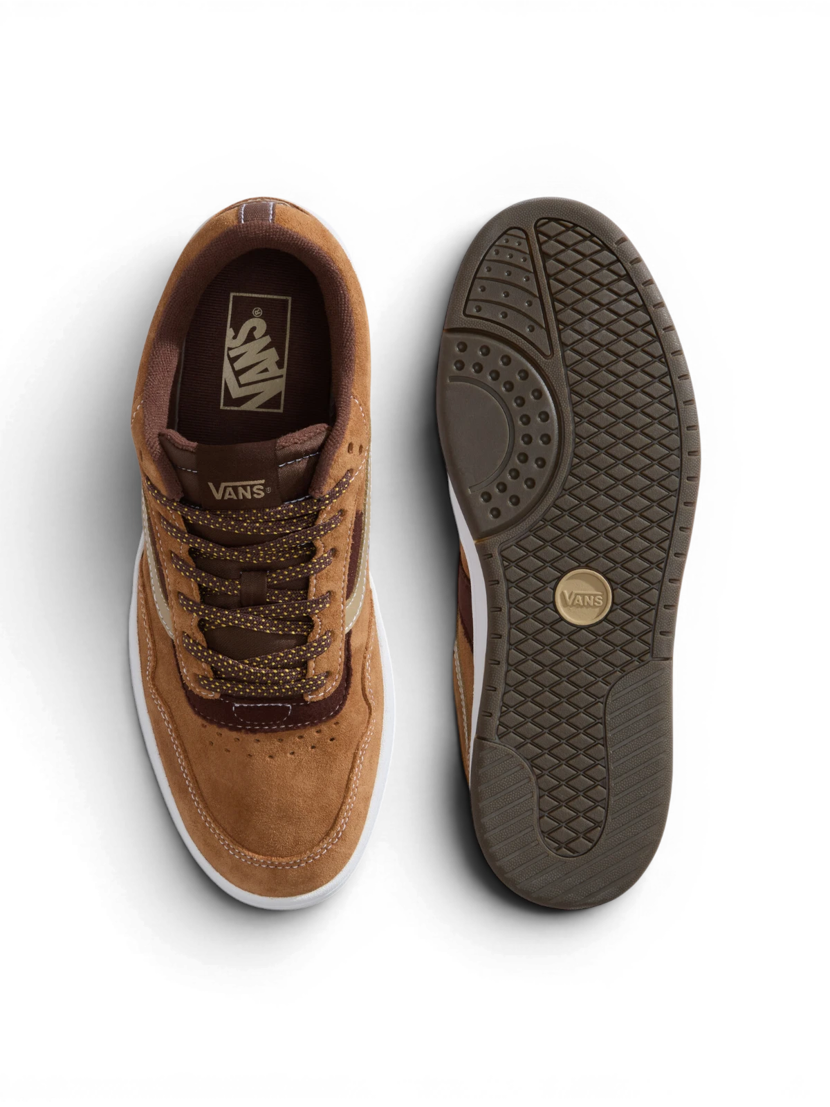 Chaussures de skateboard Vans Cruze 3.0 Chipmunk, vue de dessus/dessous