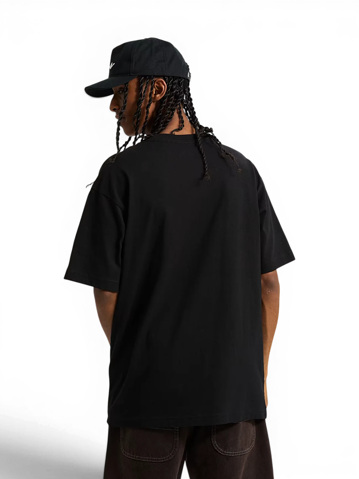 Teeshirts Vans Left Chest Ss Black, vue portée arrière