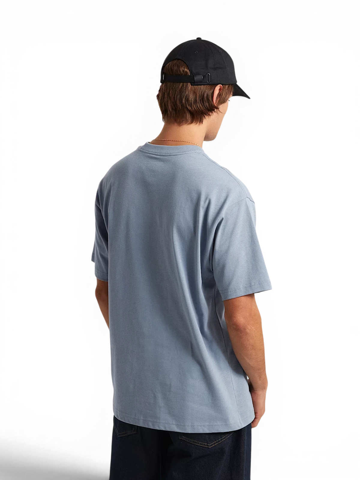 Teeshirts Vans Left Chest Ss Glacial Slate, vue portée arrière