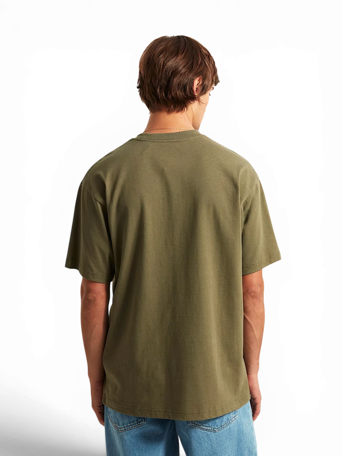 Teeshirts Vans Left Chest Ss Soft Sage, vue portée arrière