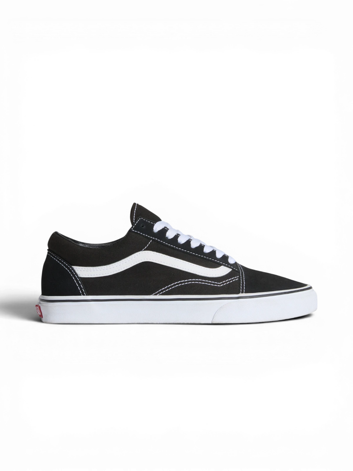 Chaussures de skateboard Vans Old Skool Black/White, vue de coté