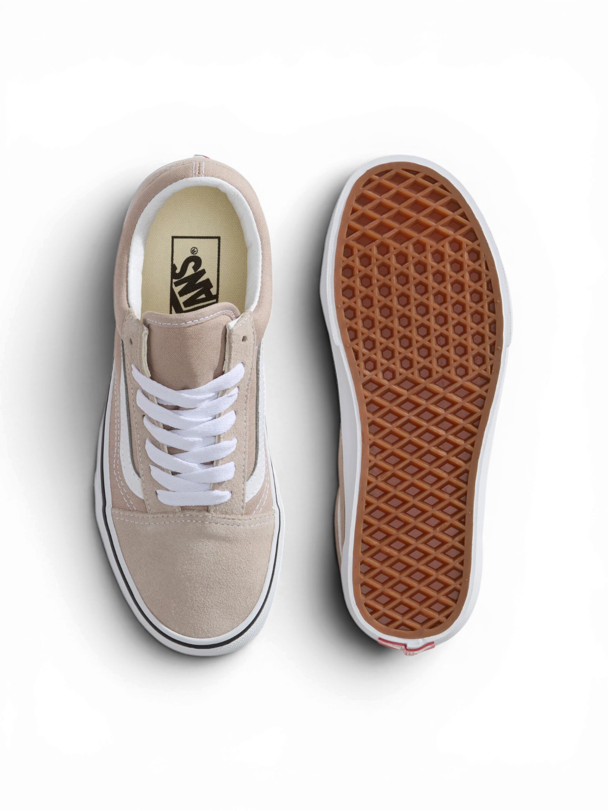 Chaussures de skateboard Vans Old Skool Mushroom, vue de dessus/dessous