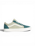 Chaussures de skateboard Vans Old Skool Pink/Green, vue de coté
