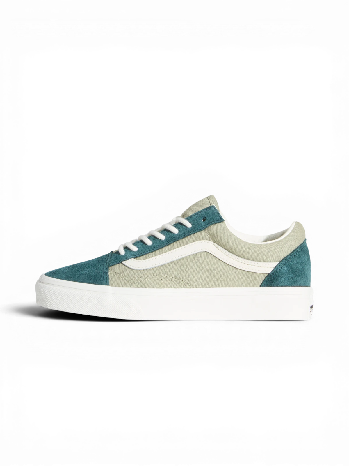 Chaussures de skateboard Vans Old Skool Pink/Green, vue pied gauche