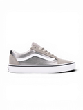 Chaussures de skateboard Vans Old Skool Silver, vue de coté