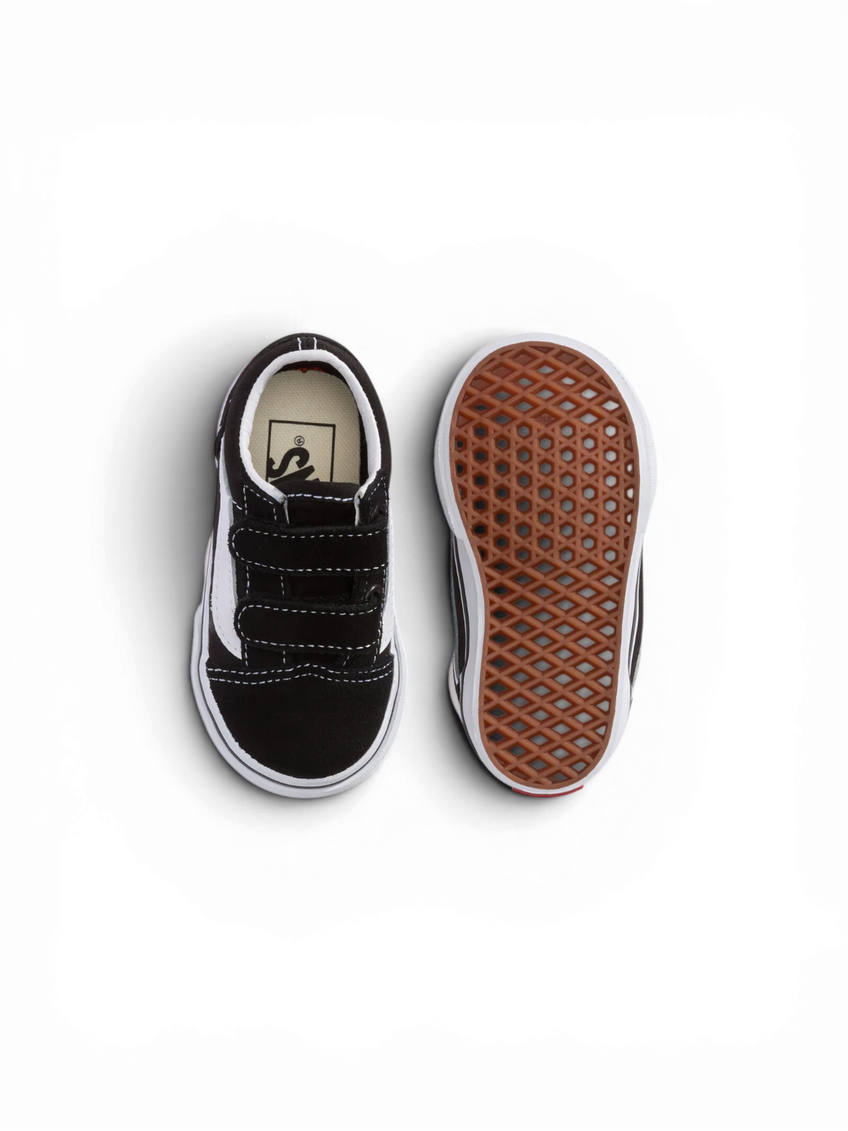 Chaussures de skateboard Vans Old Skool V Black, vue de dessus/dessous