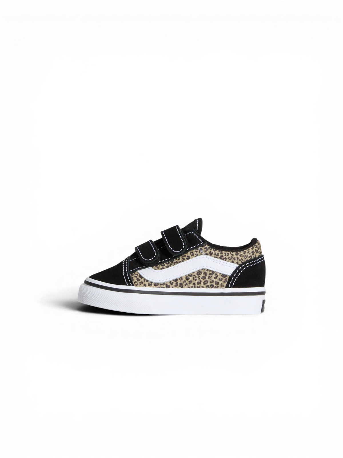Chaussures de skateboard Vans Old Skool V Black/Leopard, vue pied gauche