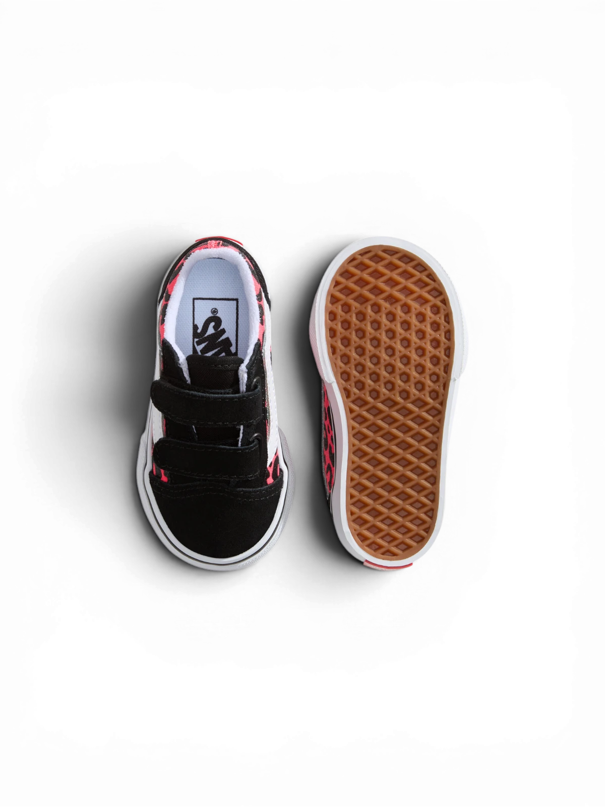 Chaussures de skateboard Vans Old Skool V Diva Pink, vue de dessus/dessous