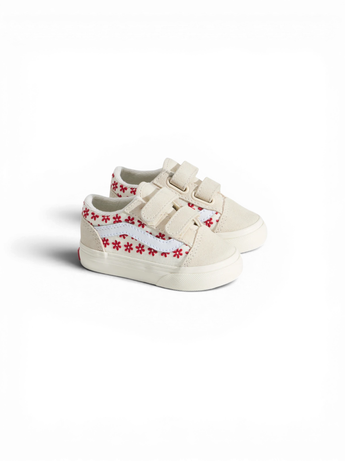 Chaussures de skateboard Vans Old Skool V Racing Red, vue de 3/4