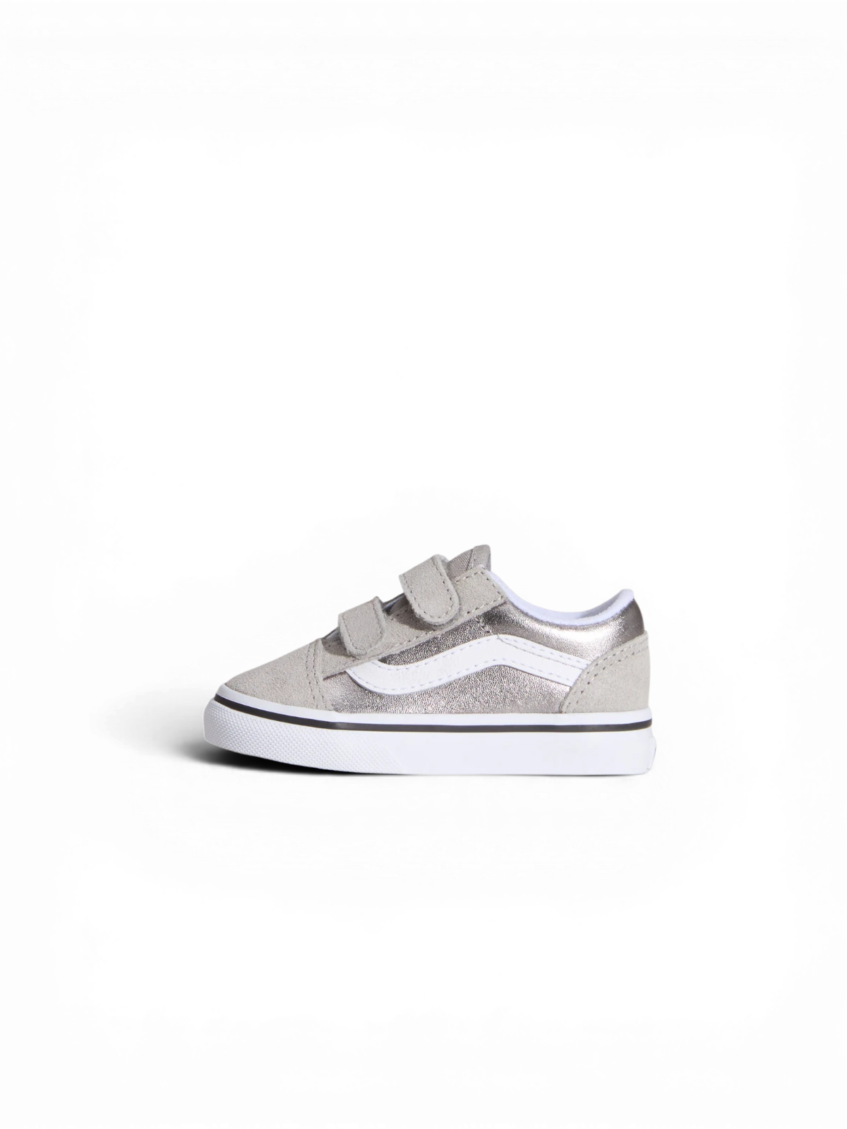 Chaussures de skateboard Vans Old Skool V Silver, vue pied gauche