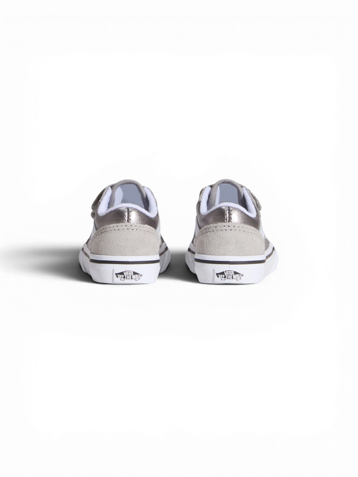 Chaussures de skateboard Vans Old Skool V Silver, vue de derrière