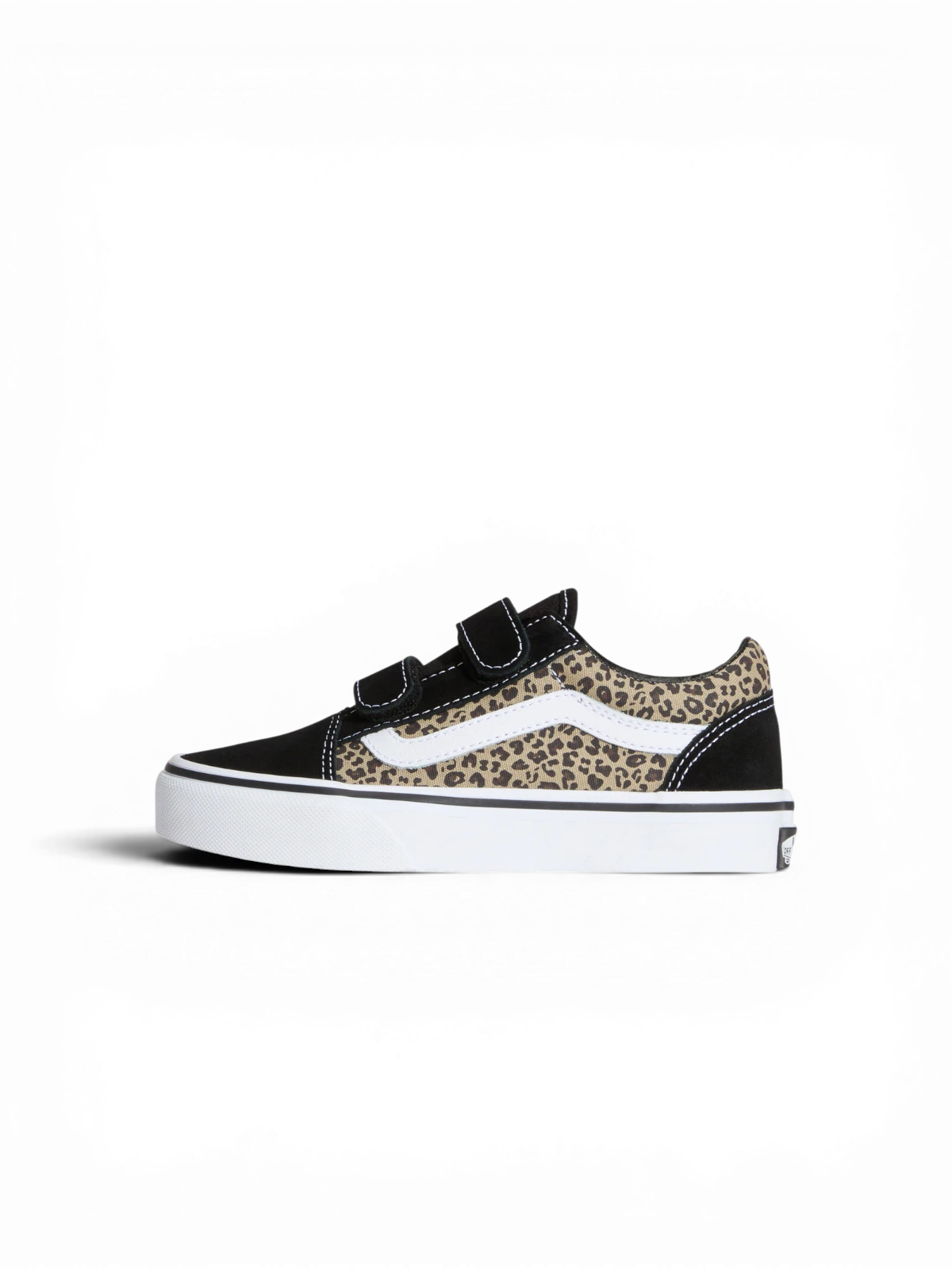 Chaussures de skateboard Vans Old Skool V Black/Leopard, vue pied gauche