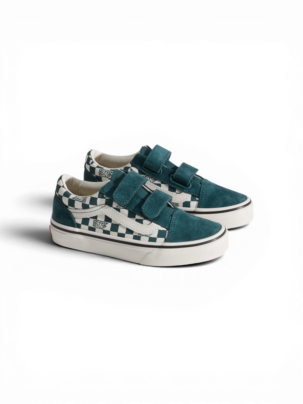Chaussures de skateboard Vans Old Skool V Mystic Moss, vue de 3/4