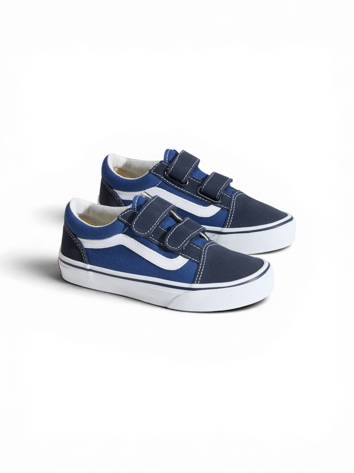 Chaussures de skateboard Vans Old Skool V Navy/True White, vue de 3/4