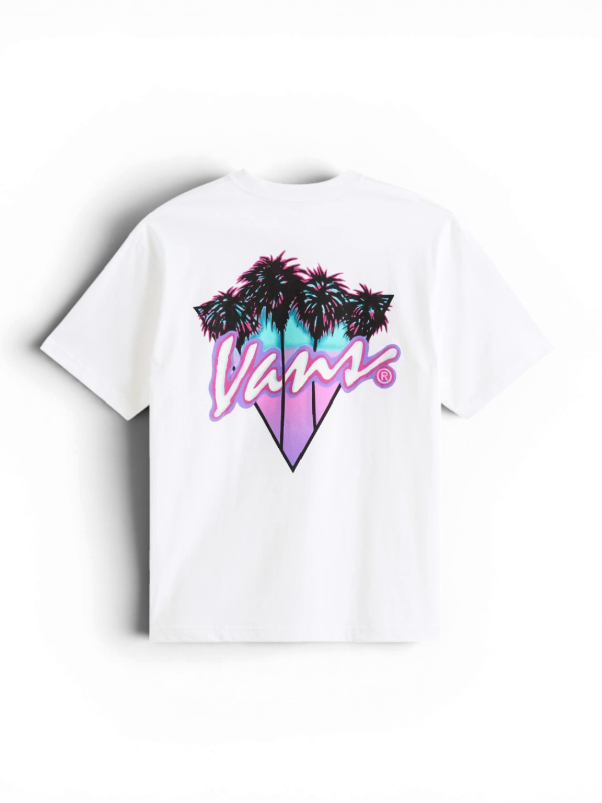 Teeshirts Vans Palm Drive Ss Tee White, vue arrière