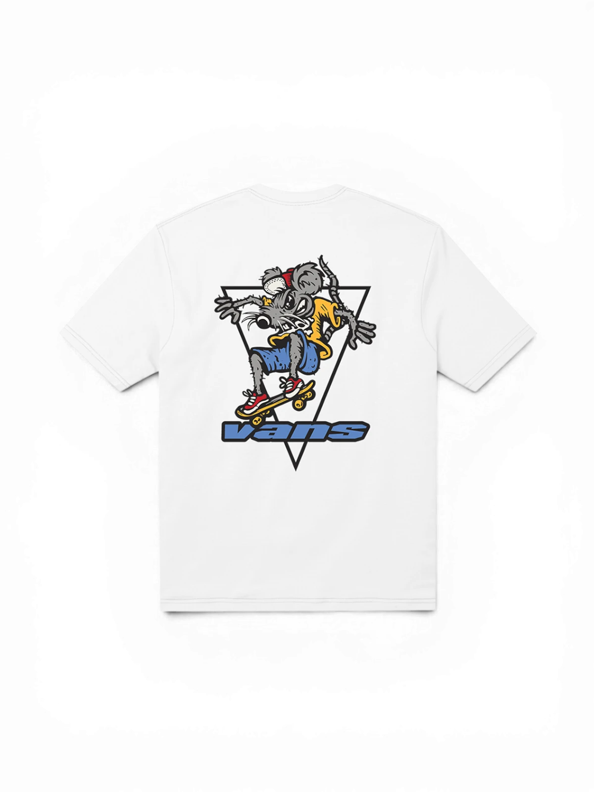 Teeshirts Vans Rad Rat Ss White, vue arrière