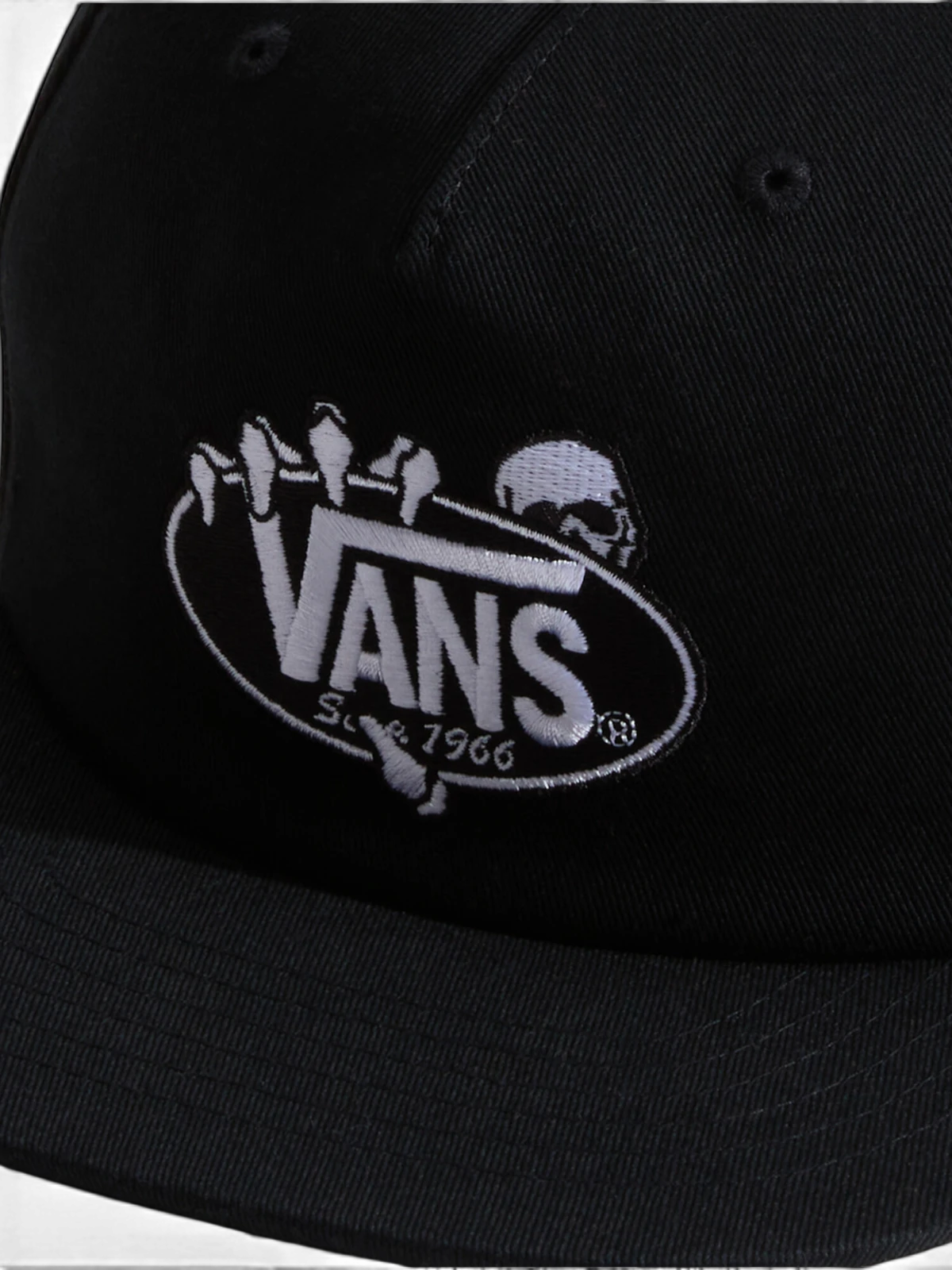 Casquettes Vans Show Off Unstructured Black, vue détail broderie