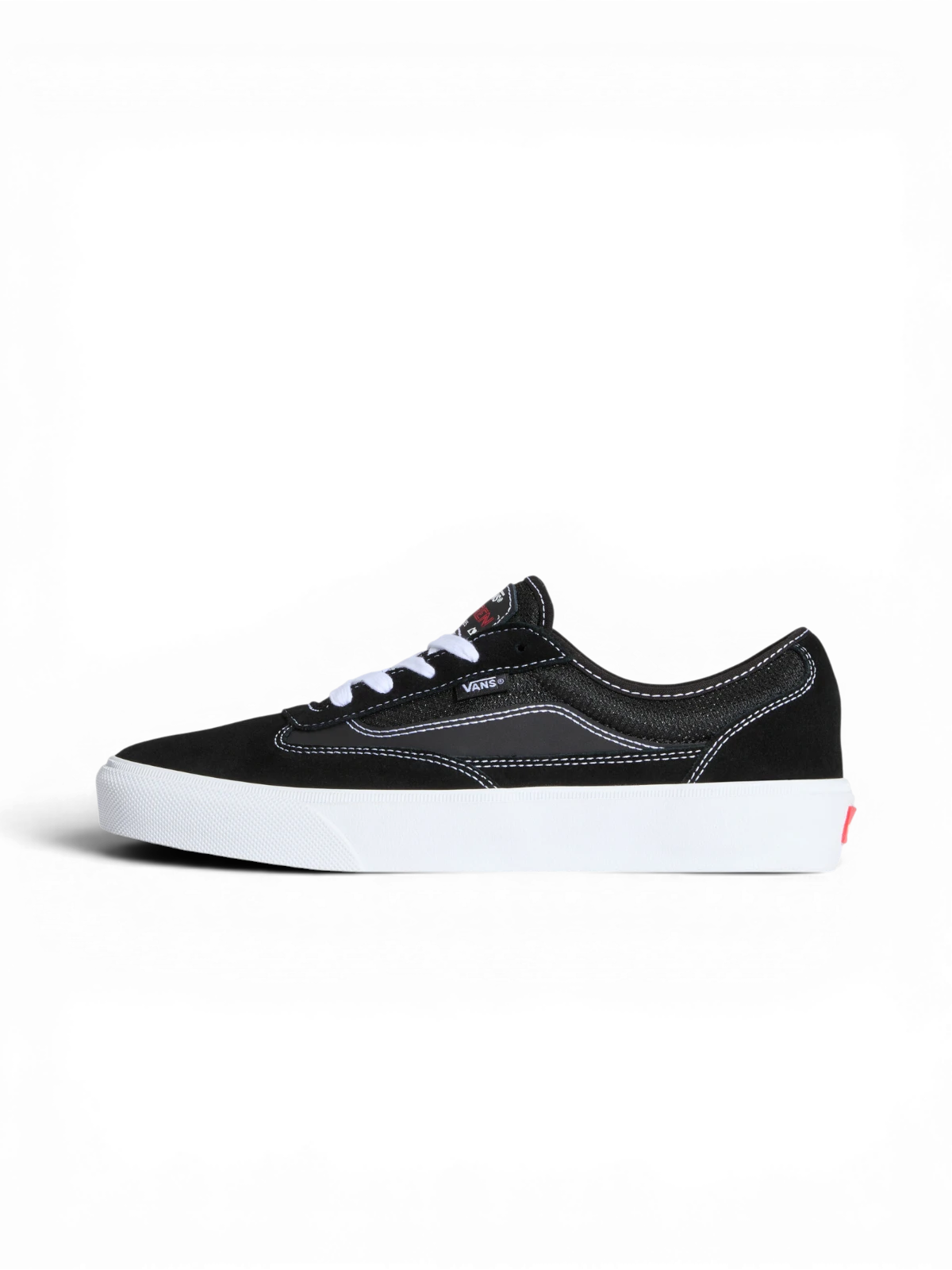 Chaussures de skateboard Vans Skate Curren Caples Black/White, vue pied gauche