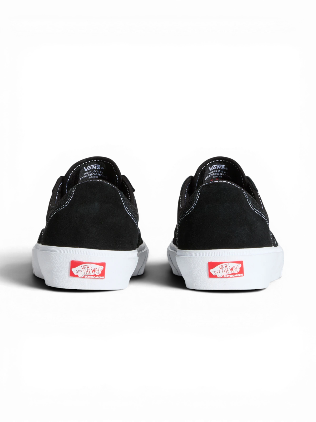 Chaussures de skateboard Vans Skate Curren Caples Black/White, vue de derrière