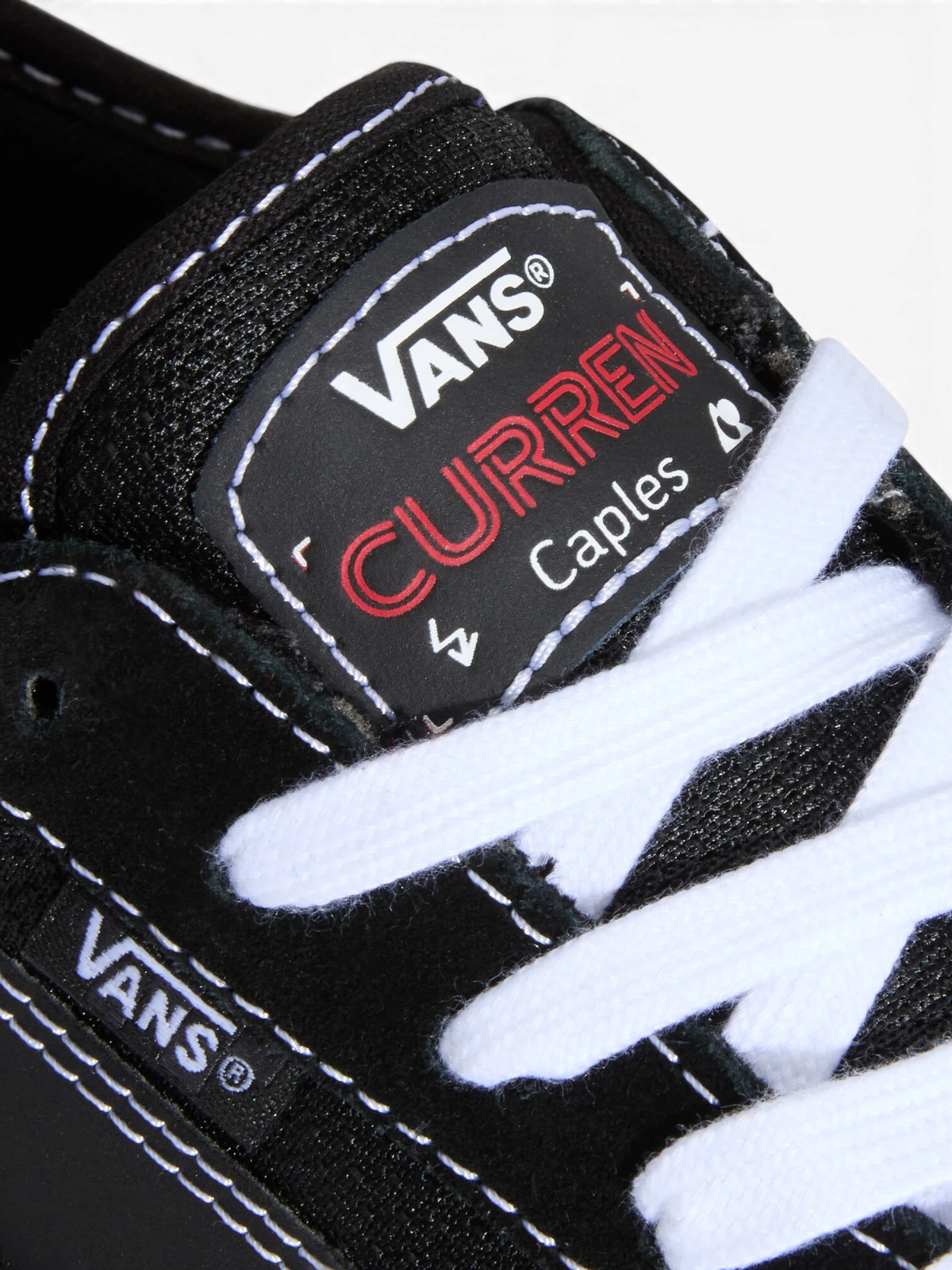 Chaussures de skateboard Vans Skate Curren Caples Black/White, vue détail