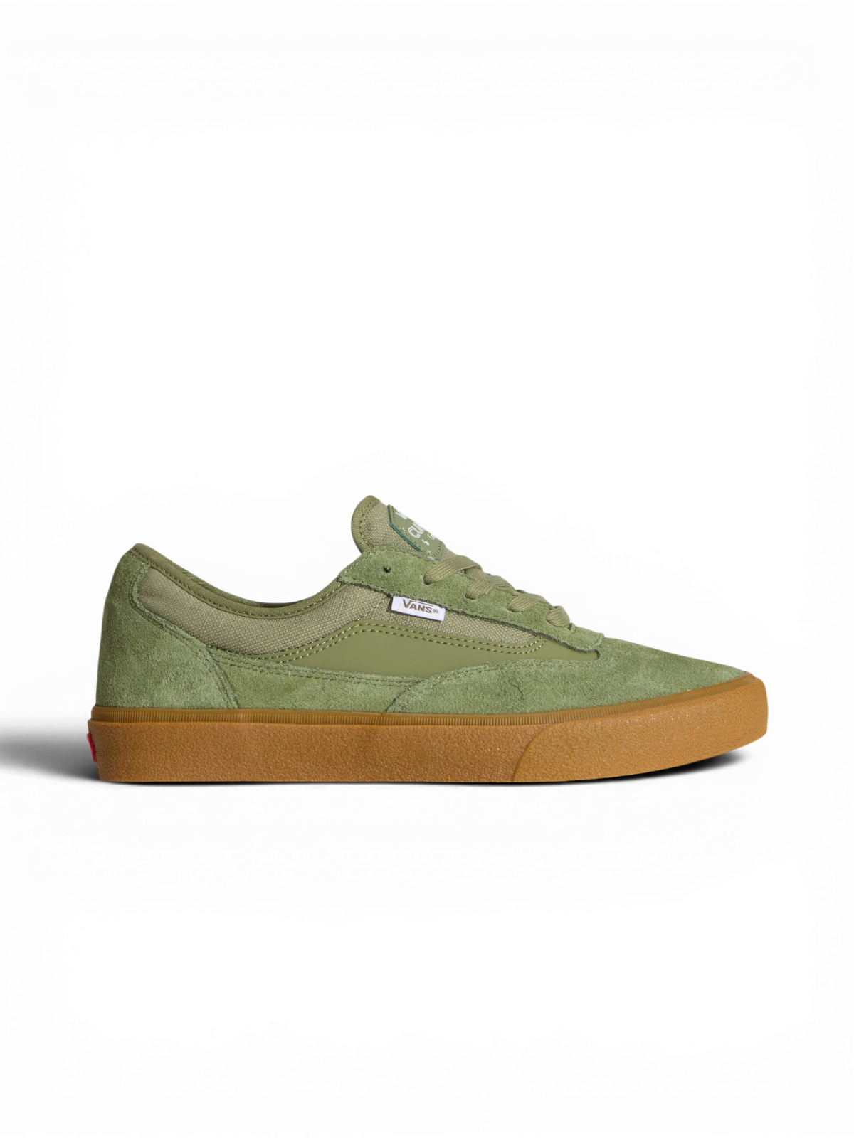 Chaussures de skateboard Vans Skate Curren Caples Green/Gum, vue de coté