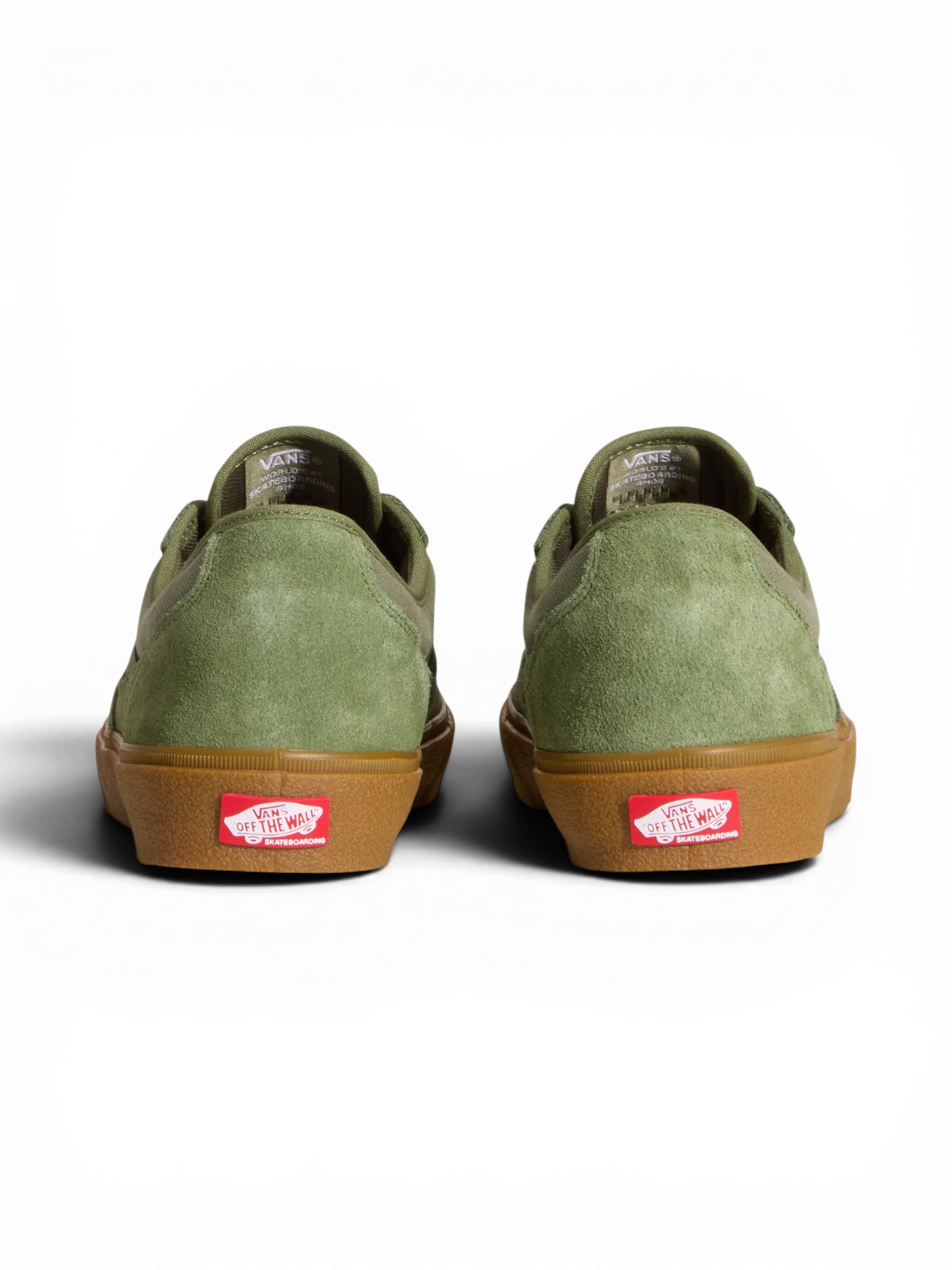 Chaussures de skateboard Vans Skate Curren Caples Green/Gum, vue de derrière