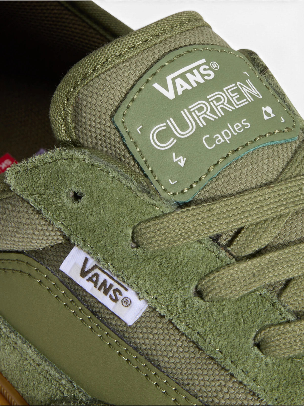 Chaussures de skateboard Vans Skate Curren Caples Green/Gum, vue détail