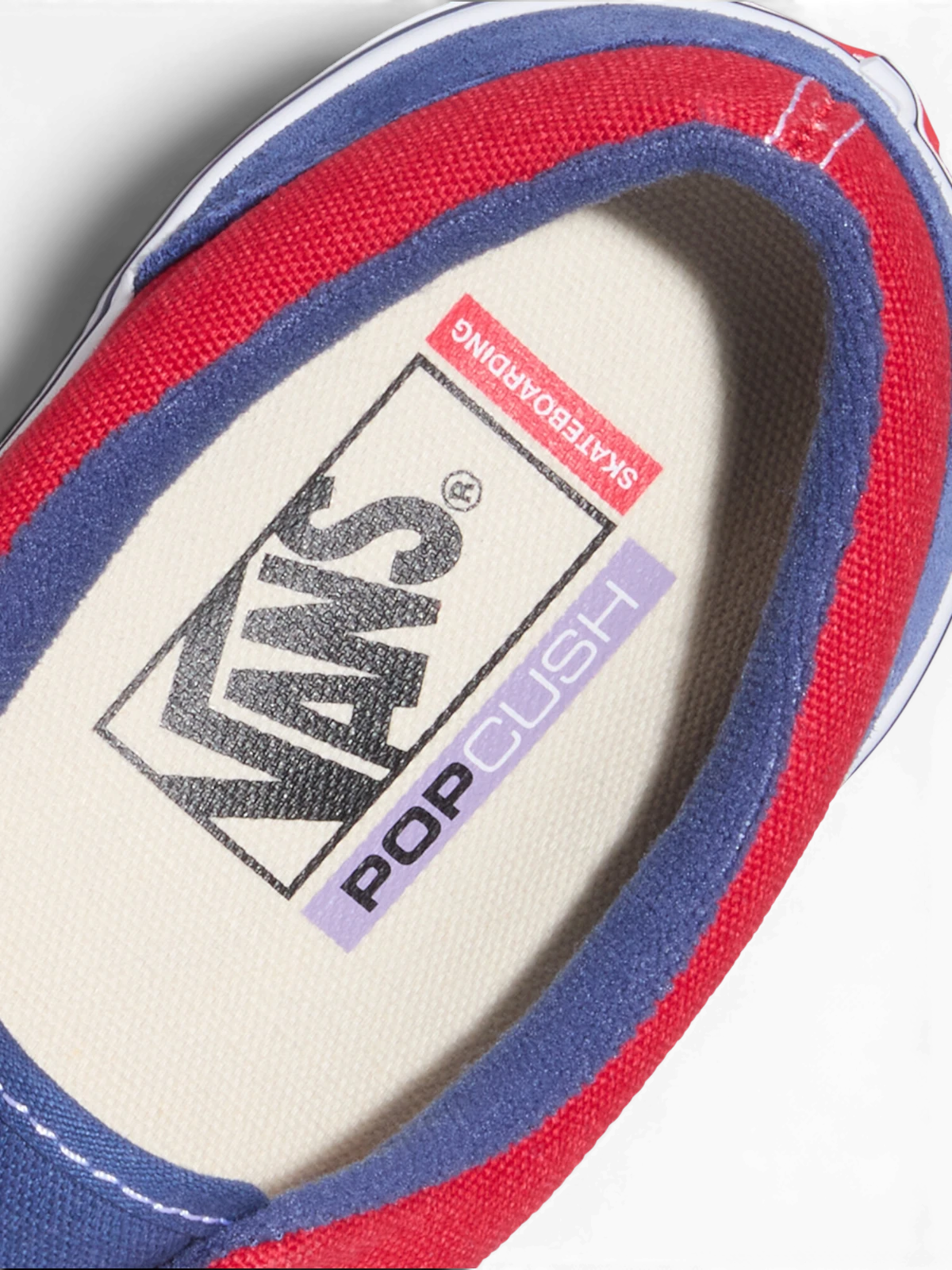 Chaussures de skateboard Vans Skate Era Blue/Red, vue détail