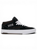 Chaussures de skateboard Vans Skate Half Cab Wafflecup Black/White, vue de coté