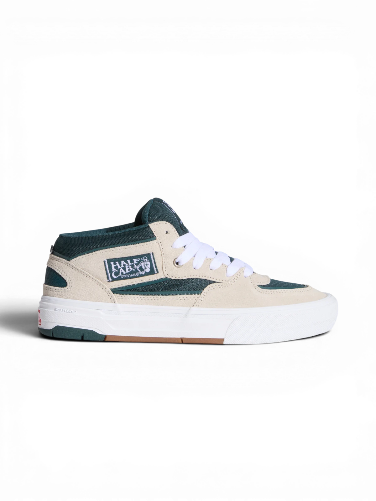 Chaussures de skateboard Vans Skate Half Cab Wafflecup Oatmeal/Deep Teal, vue de coté