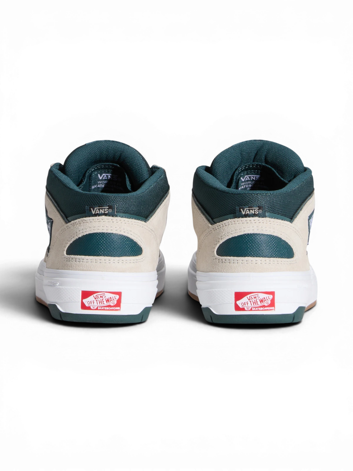 Chaussures de skateboard Vans Skate Half Cab Wafflecup Oatmeal/Deep Teal, vue de derrière