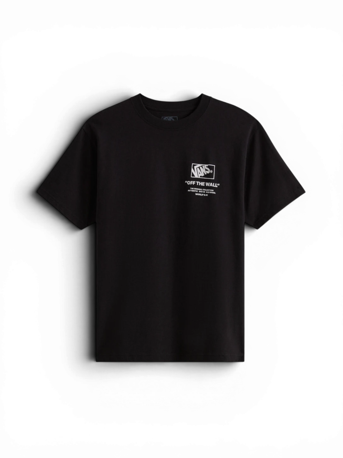 Teeshirts Vans Stacked Hi Ss Tee Black/White, vue avant