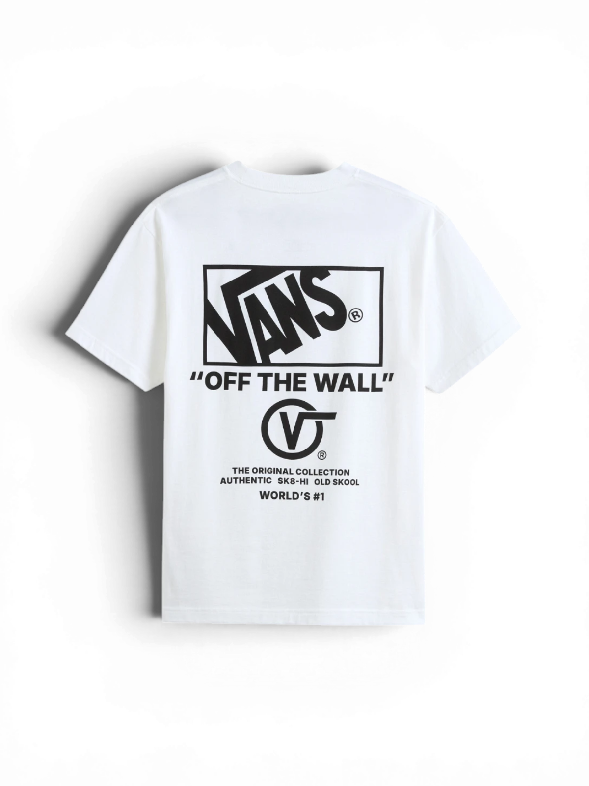 Teeshirts Vans Stacked Hi Ss Tee White, vue arrière