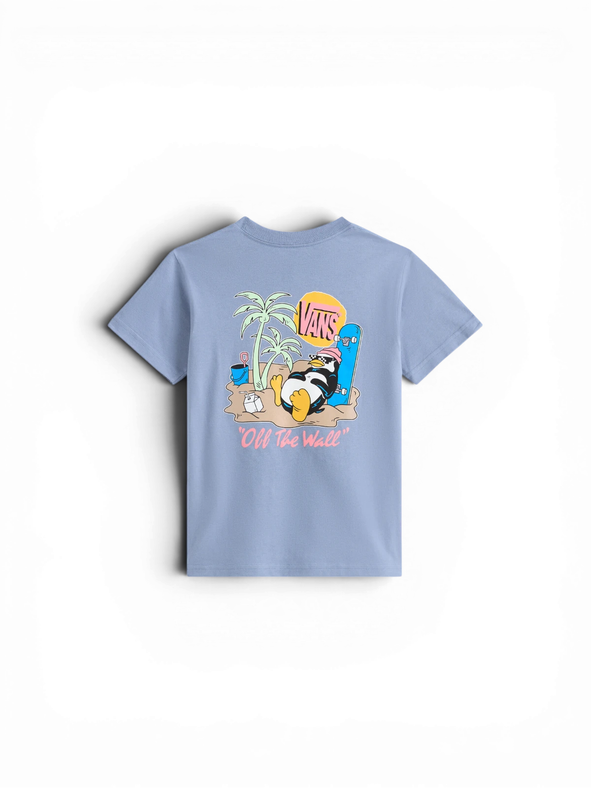 Teeshirts Vans Yolo Penguin Ss Glacial Slate, vue arrière