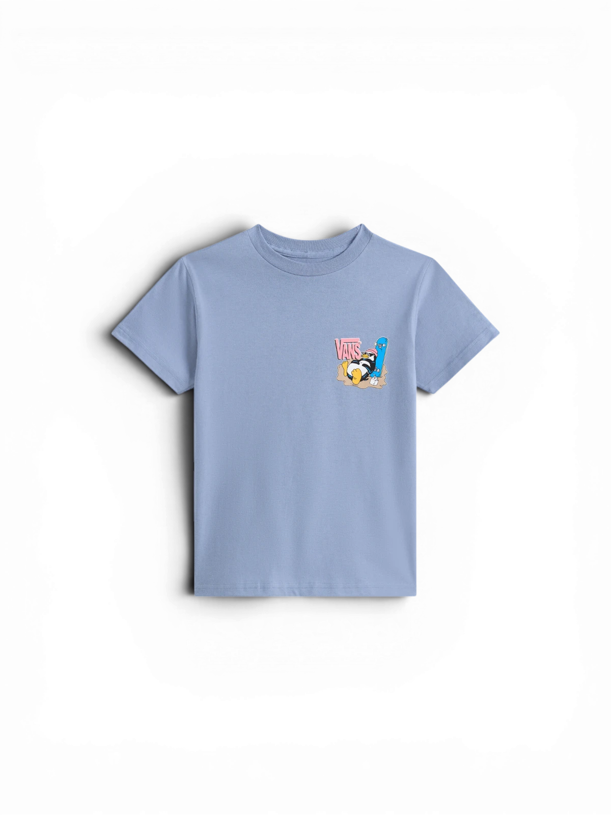 Teeshirts Vans Yolo Penguin Ss Glacial Slate, vue avant