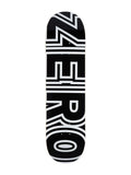Planches de skate   Zero Deck Classic Bold Black White 8.25 X 31.9, vue de dessous