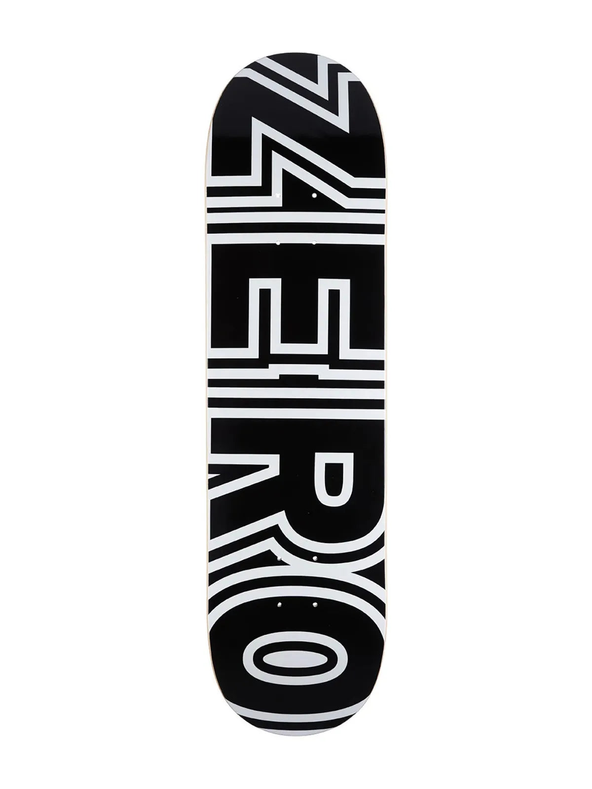 Planches de skate   Zero Deck Classic Bold Black White 8.25 X 31.9, vue de dessous