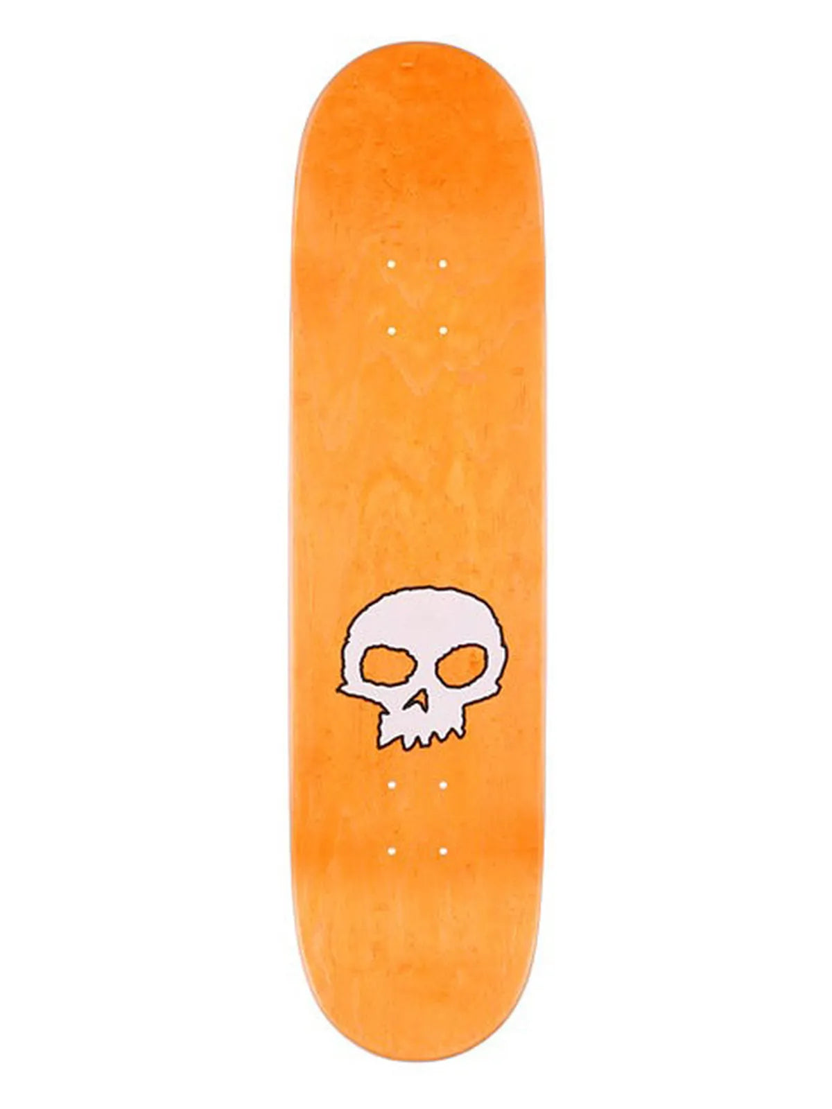Planches de skate   Zero Deck Single Skull Black White 8.5 X 32.3, vue de dessus